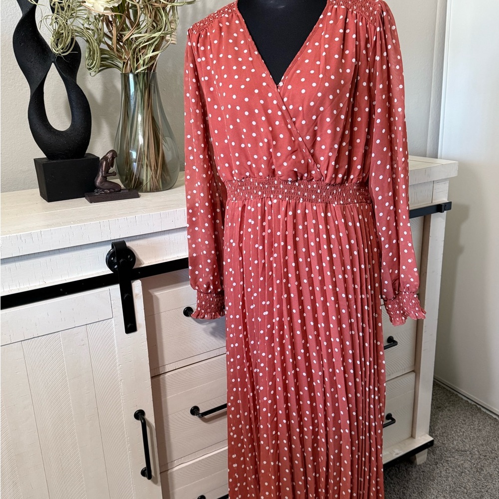 Polka Dot Long Sleeve Dress